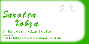 sarolta kobza business card